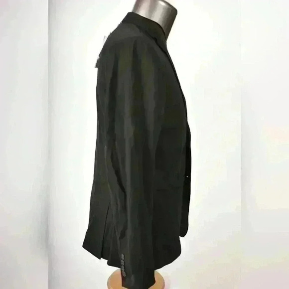 NWT SELECTED HOMME Black  Viscose Nylon Stretch Slim Fit Soft Blazer Jacket 40R - Picture 4 of 12